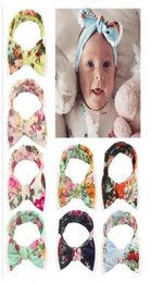 INS infant kids bow tie headbands Bohemia boho Flower Headwraps children cute hair bands baby hair accessories1420237