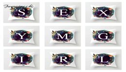 Fuwatacchi AZ Letter Cushion Cover Customised Soft Throw Pillow Cover Decorative Sofa Pillow Case Pillowcase2804144