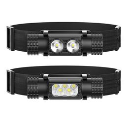 Ultra Bright Led Headlamp Head Lamp 18650 Dimmable Torch Head T6 Flashlight On Forehead Portable Headlight For Hunting Outdoor 240301