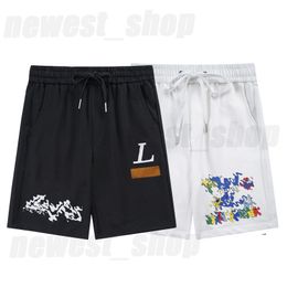 summer Luxury Mens shorts designer classic letter print short Beach sweatpants pants europe old flower cartoon print black white pants casual cotton breeches