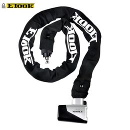 ETOOK Bicycle Lock MTB Road Bike Heavy Duty Safety Anti-Theft Chain Lock for Motorcycle Scooter with Special Hardened Steel 240301