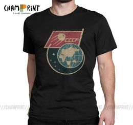 Men CCCP Retro Russia Satellite T Shirts Pure Cotton Tops Hipster Short Sleeve Crewneck Tees Gift Idea TShirt T2002243548853