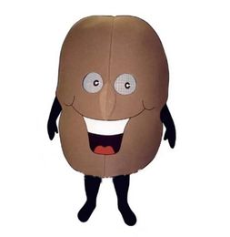 2025 Stage Performance Coffee Bean Props Mascot Costume Halloween Christmas Fancy Party Cartoon Character Outfit Suit Adult Women Men Dress Carnival Unisex Adults