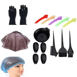 Hair Color Mixing Bowls Hair Dyeing Coloring Set Hair Color Bowl Comb Brushes Tool Kit Set Tint Coloring Dye Bowl Comb Brush Styling Accessories SetL2403