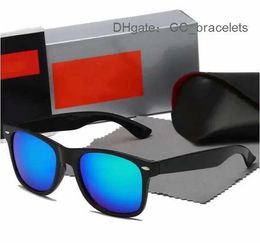 Mens Rey Ban Rays desinger bans wayfarer 54MM Polarised Sunglasses Polarised womens black lenses sun glasses female male Green Rectangle B16V