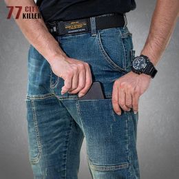 Pants Denim Tactical Pants Men Military Breathable Wearresistant Cowboy Trousers Male Outdoor Commute Casual Multipocket Cargo Pants