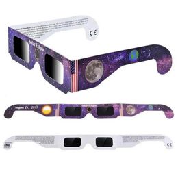 12 inexpensive solar eclipse glasses American childrens eclipse observation glasses outdoor safety UV filtering goggles 240307