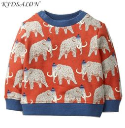 Girls Hoodies Kids Sweatshirt Toddler Girls Children Elephant Cartoon Pullover Baby Girl Tops Sweater Shirts Winter Clothes 27Y Y9936786