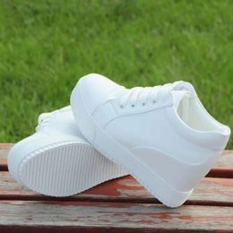 White Hidden Wedge Heels Sneakers Casual Shoes Woman High Platform Shoes Womens High Heels Wedges Shoes for Womenbn 240228