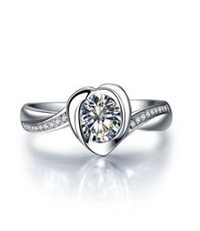 Beauty Jewelry Forever Love 05Ct Diamond Engagement for Women Solid Platinum 950 White Gold Ring1893471