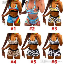 Women's Swimwear Womens Tracksuits Piece Pants Set Designer New Vest And Shorts Summer Bikini Outfits Fashion Sweatshirt Breathable Fitness Swimsuits 240307