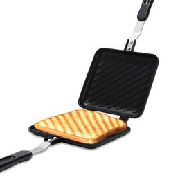 Toasted Sand Maker Non-stick Grilled Panini Maker With Insulated Handle Sand Making Machine Kitchen Tools 240228