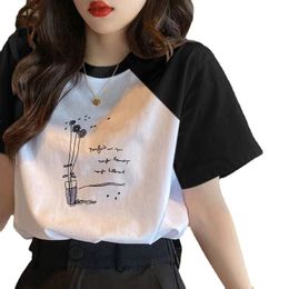 Designer Clothing Women Letter Printing Tee-shirt Personalized Raglan Short Sleeve Summer Trendy Loose T-shirt Top American Street