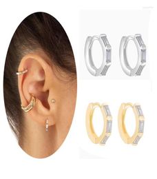 Hoop Earrings Slovecabin Baguette Huggie 925 Sterling Silver Ten Styles Simple Luxury Clips On Earring For Party Jewellery Engagamen2707997