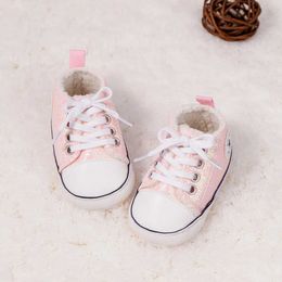 Athletic Outdoor KIDSUN Newborn Baby Canvas shoes Classic Bling Flash Star Sports Boy Girl Toddler First Walker Infant Non-Slip Baby Crib ShoesL2401