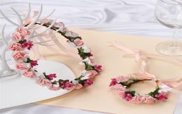 Flower Hand Band Summer Seaside Beach Flowers Hair Band Bohemian Dress Bridesmaid Wreath Lead The Role Hair Band Handwear Wedding 4970346