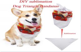 DIY Sublimation Dog Triangle Bandanas Adjustable Pet Dog Cat Neck Scarf Tie Bowtie Necktie Bandana Collar Neckerchief Dog Accessor2286893