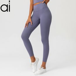 AL Yoga Legging Puh Up Fie Sport Cropped Pant Women Soft High Wait Hip-lift Elatic Sweatpant No T-line Slim Pilate Trouer Solid Color Sweatuit