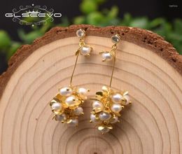 Dangle Earrings GLSEEVO Natural Fresh Water Pearl Handmade Grape Flower Shape Drop For Women Designer Earring Jewellery GE09666569427