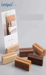 Wood Card Holder Wedding Postcard Organiser Wooden Creative Desk Sign Tag Display Memo Note Clip Picture Po Clip Stand2345336