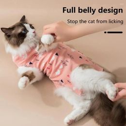 Cat Costumes Elastic Collar Neutering Suit Breathable Cartoon Print Recovery With Neck For Female Comfort