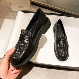 Loafers Tasarımcı Ayakkabı Kadınlar 620 Sıradan 2024 Houndooth Deri Derifabrik Patchwork Oxfords Bayanlar Kalın Topuklu Flats Derby Kadın Sneakers 602 533 51427