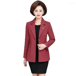 Women's Suits Autumn Spring Short Casual Jacket Women Loose Suit Collar Coat Single-Breasted Blazer Fashion Pocket Outerwear Female