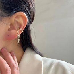 Backs Earrings Ear Clips No Piercings Retro Cute Japanese Girl Chain Tassels