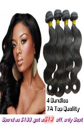 selling 9A Top Grade peruvian Body Wave virgin Hair Weave 4 pieces Unprocessed brazilian indian Hair Bundles weft3350965