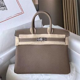 70% Factory Outlet Off Fidelity Leather Top Layer Cowhide Handbag Semi Handmade Wax Thread High Capacity Bag Premium Feel on sale