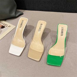 Chic Transparent Sexy Sandals For Women Platform Wedges Womens High Heels Thick Summer Sandal Open Toe Back Cool Slippers 240228