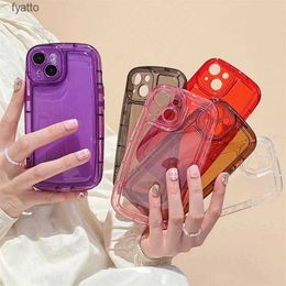 Cell Phone Pouches Bright Color Silicone Case Pro Max Soft Shockproof Cushion Buffer CoverH240307