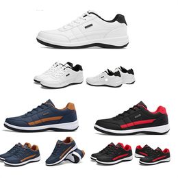 Summer New Men's Casual Sports Shoes Leather Lightweight Fashion Breathable Running Shoes Large Board Shoes for Men non-silp