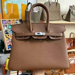 Genuine Leather Handbag Ltop layer cowhide Merlot chestnut Coloured bag