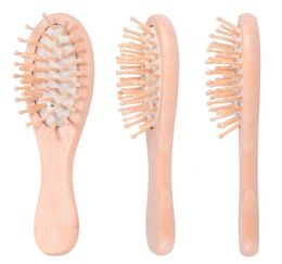 Bamboo Bristles Detangling Wooden Hair Brush Wet or Dry Oval Hairbrush 16453cm for Women Men and Kids LX34148551260