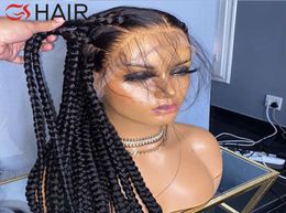 high qualityGS 150 Gluels Lace Braid Human Pre Plucked Bleached Knots Remy Brazilian Hair Straight Natural Wigs4127450