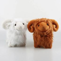 2024 Highland Fleece Ram Plush Toy Doll Anime Cute Room Decoration Pillow Christmas birthday Gift