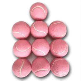 6pcs Pack Pink Tennis Balls Wear-resistant Elastic Training Balls 66mm Ladies Beginners Practice Tennis Ball for School Club 240304