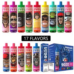 Popular puff 9000 rum bar 17 flavors vape puff 9k manufacturer fast delivery