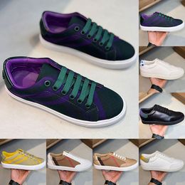 Moda de luxo vintage tênis esportivo cor misturada azul marinho azul clássico impressão xadrez listrado couro plana sola treinador tênis feminino sapatos plataforma