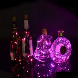 Led Strings Bottle Lights Cork Shaped Mini String Wine Fairy Strip Battery Operated Starry For Diy Christmas Wedding Drop Delivery Lig Dh4Sj