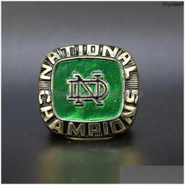Band Rings 4C3W Designer Commemorative Ring Ncaa 1977 Notre Dame Of Paris Championship Customise Drop Delivery Jewellery Dhqmj
