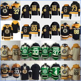 Boston''bruins''hoodie 73 Mcavoy 88 Pastrnak 63 Marchand 37 Bergeron 4 Orr 33 Chara Custom Hockey Jerseys Men Women Youth