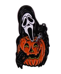 Horror Movie Enamel Pins for Clothes Badges on Backpack Lapel Pins Decoration Gifts Jewelry Halloween Accessories Whole1065674