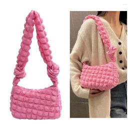 Evening Bags Women Padding Bubble Shoulder Bag Lightweight Quilted Tote Handbag Pleatd Hobo Puffy Armpit Commuting