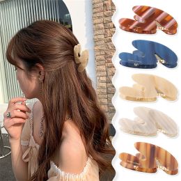 Vintage hair clips for women Z shape Colourful Stripes Acetate claw clip 9 cm Large hair clips girls hair accessories hair claws