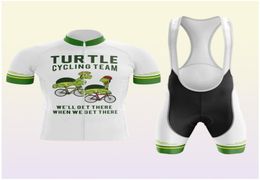 2022 Turtle White Cycling Jersey Set Summer Mountain Bike Clothing Pro Bicycle Jersey Sportswear Suit Maillot Ropa Ciclismo3537536