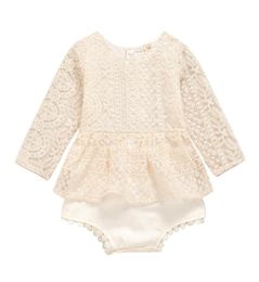 INS Infant kids lace romper baby girls lace embroidered long sleeve jumpsuits baby girls lace falbala rompers A40128712791