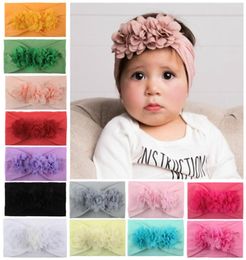 Chiffon Flower Baby Hair Accessories Super Soft Nylon Hairband Children Accessories Cute Princess Hairband8462906