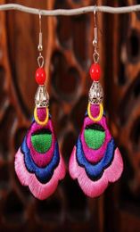 Dangle Earrings 1 Pair Flower Embroidered For Women Fashion National Style Personality Drop Bride Jewelry3420153